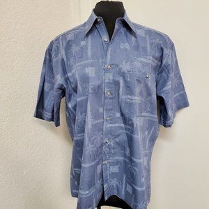 Pierre Cardin Short Sleeve Palm Tree Print Men's Size L